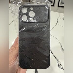 Louis Vuitton Black Embossed Monogram Phone Case iPhone 14 Pro Max